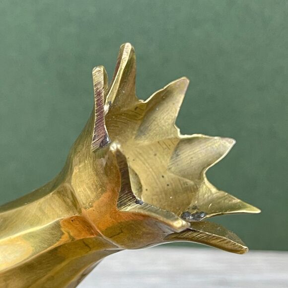 Vintage Brass Swirl Vase - Pineapple Top Vase - Small Brass Bud Vase - 5.25” - Picture 5 of 9